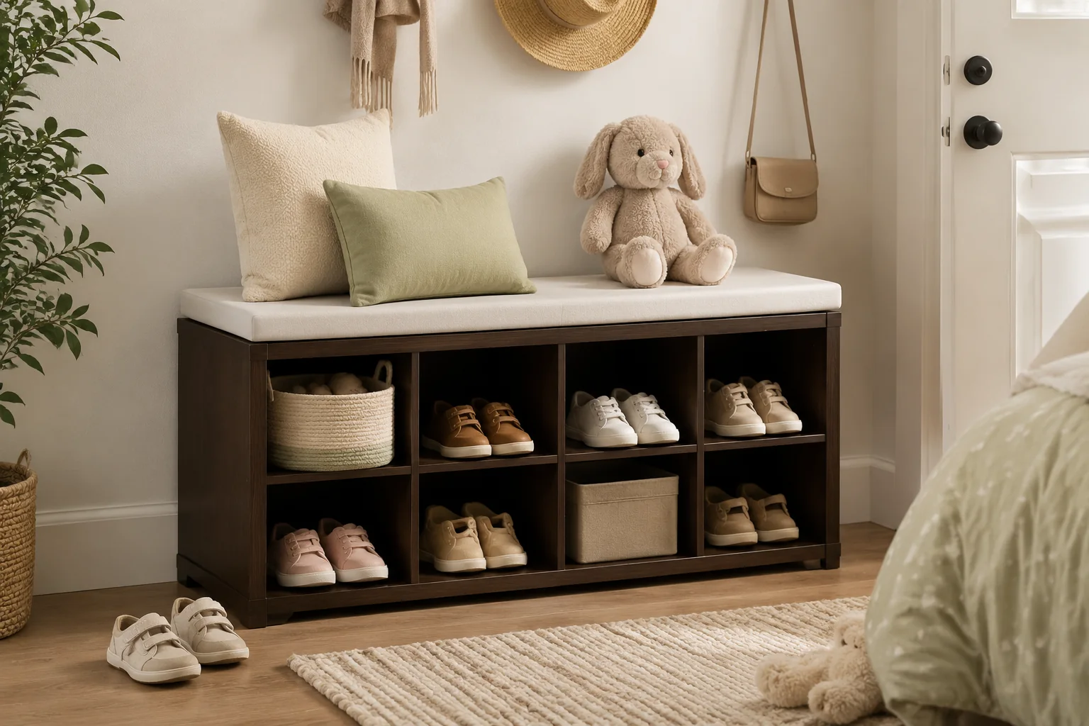 Sovaeli Kids Storage Bench with Cushion - Image 3