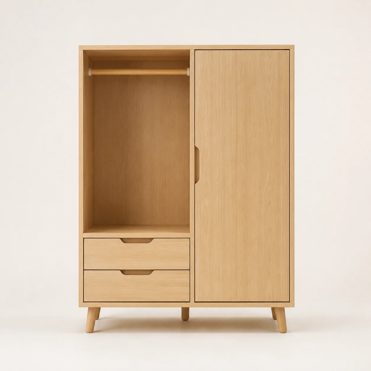 Sovaeli Low Kids Wardrobe with Drawers
