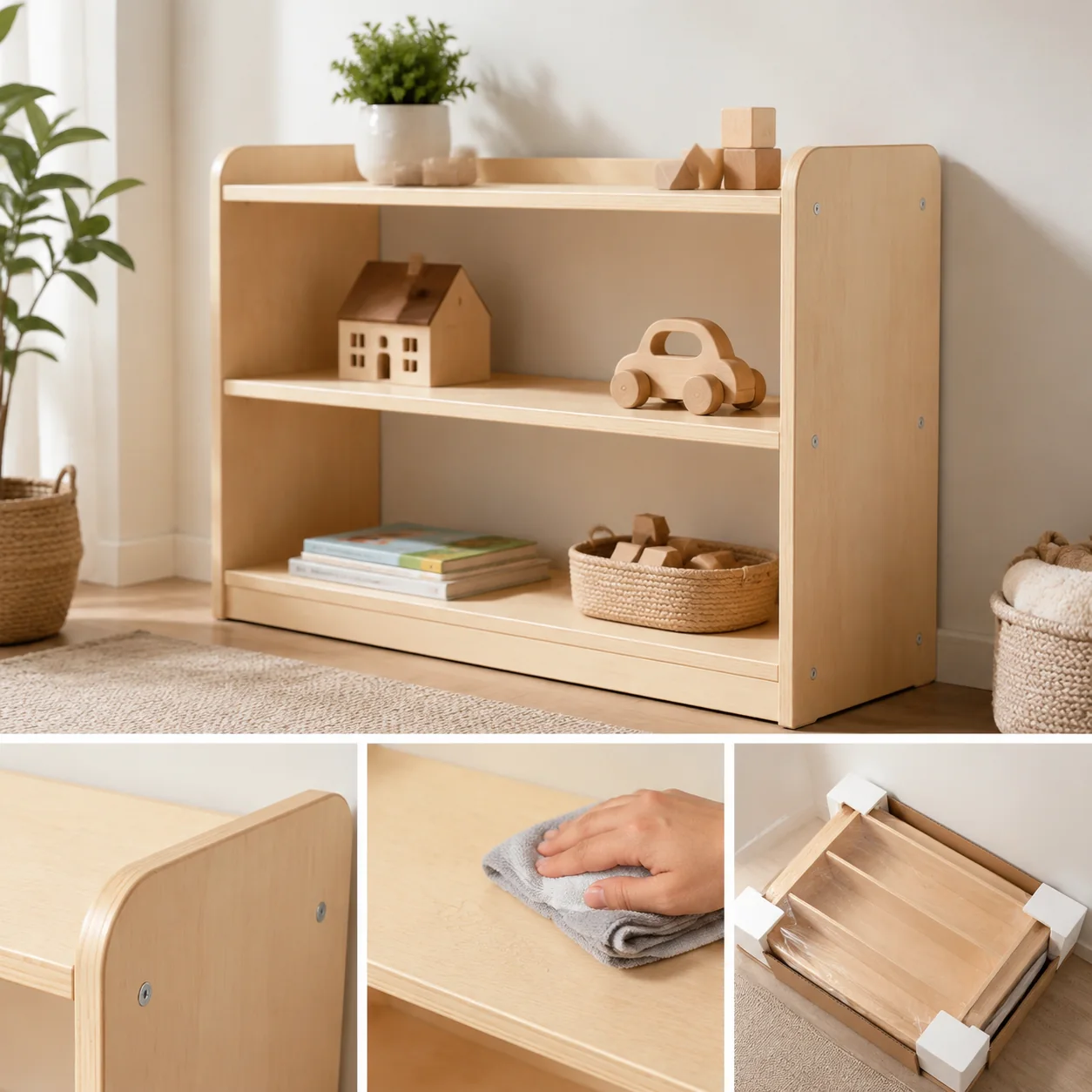 Sovaeli Montessori-Style Floor Shelf - Image 4