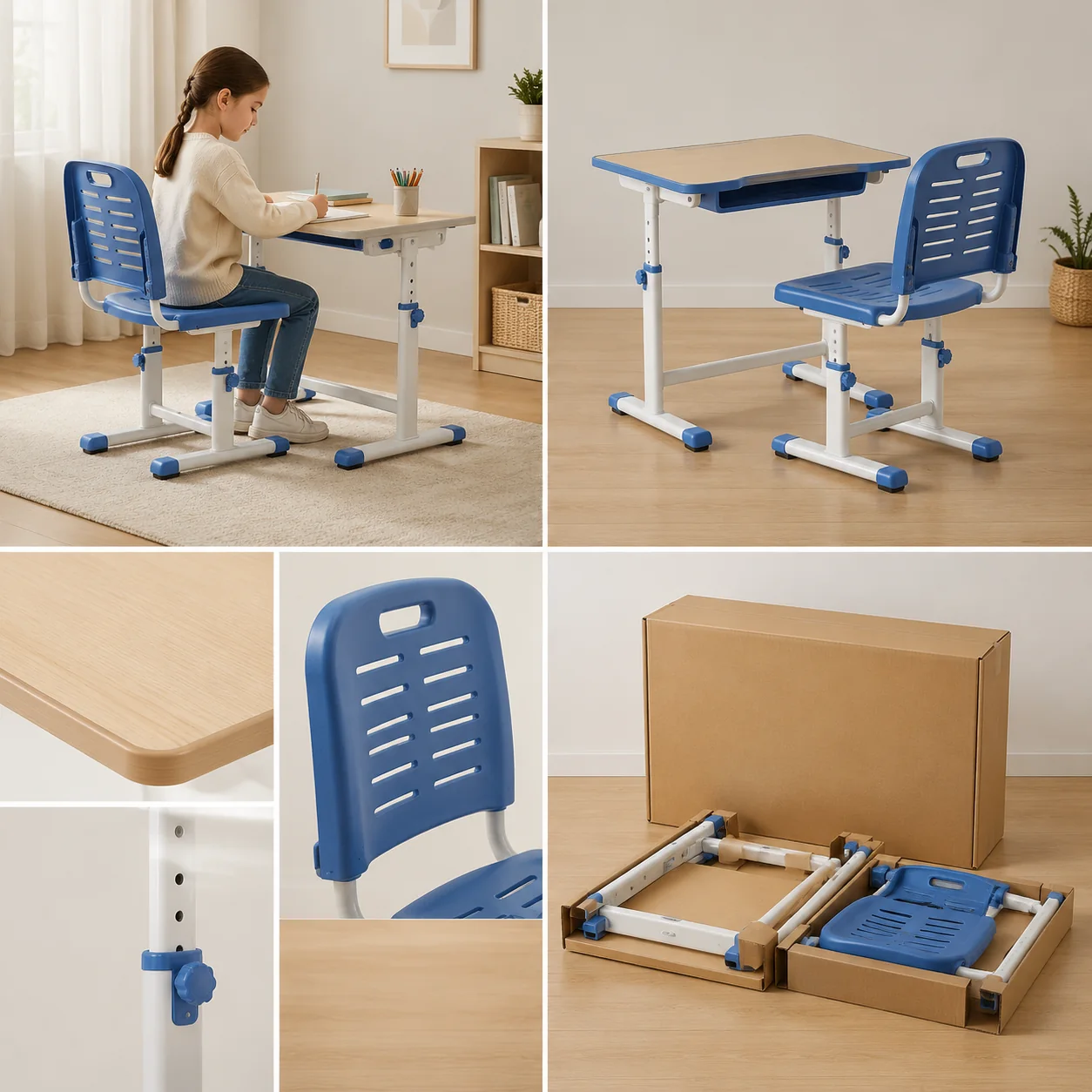 Sovaeli Adjustable Kids Desk and Chair Set - Image 4