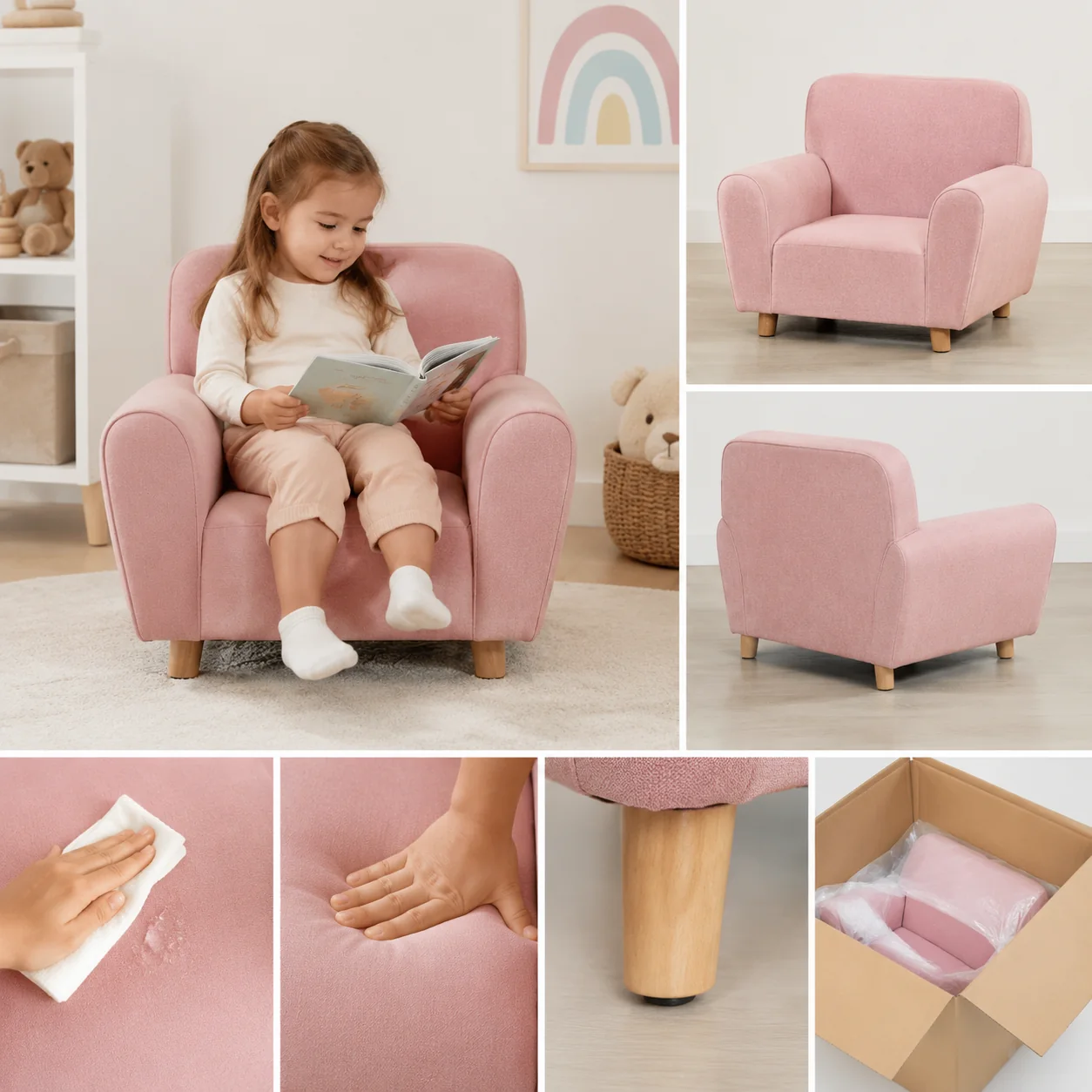 Sovaeli Upholstered Kids Reading Chair - Image 4